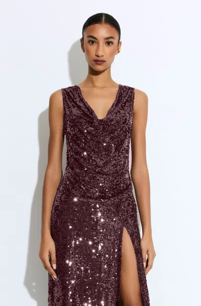 Lapointe Sequin Cowl Neck Top