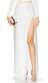 Lapointe Sequin Maxi Skirt In White