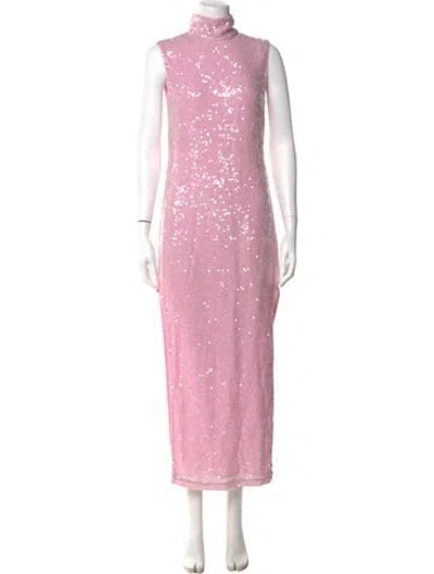 Pre-owned Lapointe Sequin Long Dress W/ Tags In Pink