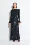 Lapointe Sequin Maxi Dress In Marine