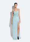 Lapointe Sequin Maxi Skirt In Soft Blue