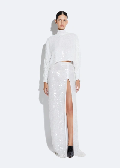 Lapointe Sequin Maxi Skirt In White