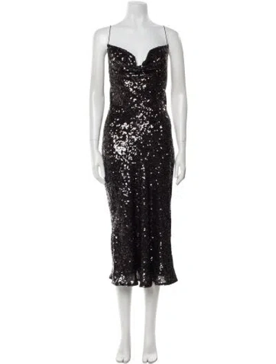 Pre-owned Lapointe Sequin Midi Length Dress W/ Tags In Brown