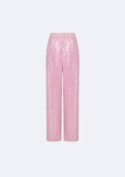 Lapointe Sequin Relaxed Pleated Pant In Blossom