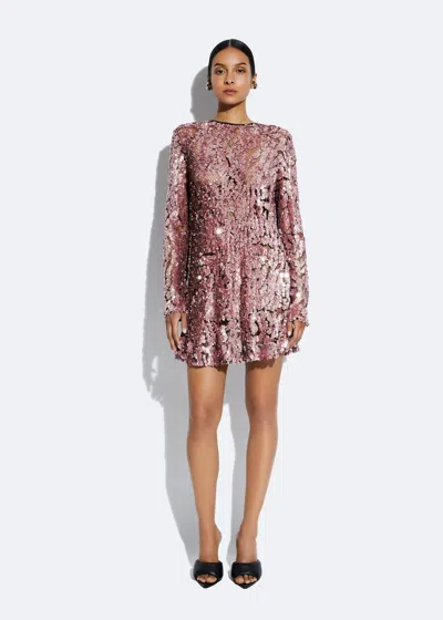 Lapointe Sequin Shift Dress In Mauve