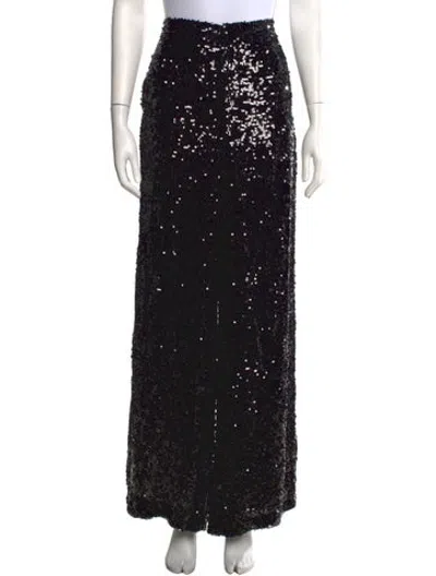 Pre-owned Lapointe Sequin Straight Leg Pants In Black