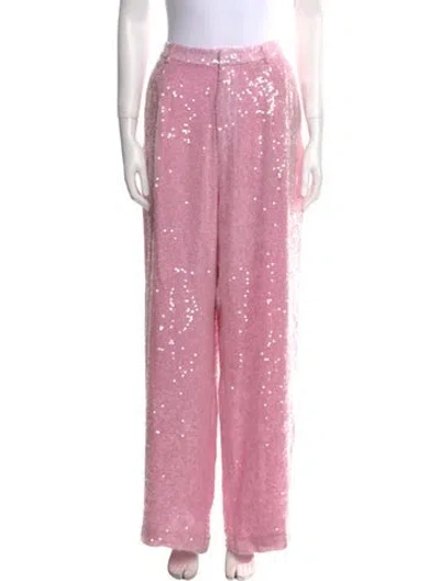 Pre-owned Lapointe Sequin Wide Leg Pants W/ Tags In Pink