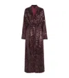Lapointe Sequin Duster Coat In Red