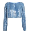 LAPOINTE LAPOINTE SEQUINNED LONG-SLEEVE TOP