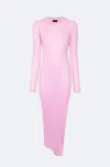 Lapointe Sheer Metallic Dress In Metallic Lotus
