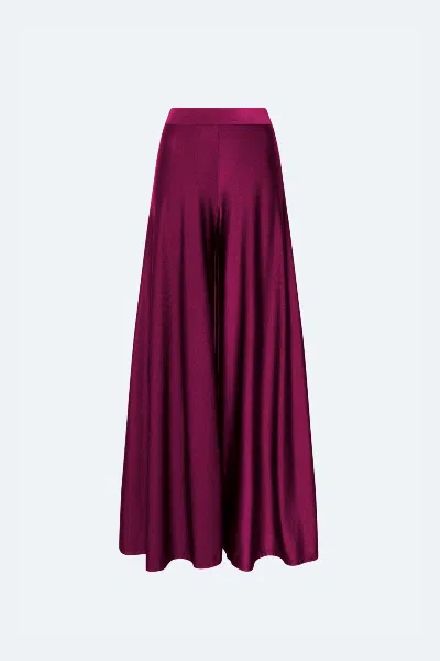 Lapointe Shine Jersey Wide Leg Pant In Berry