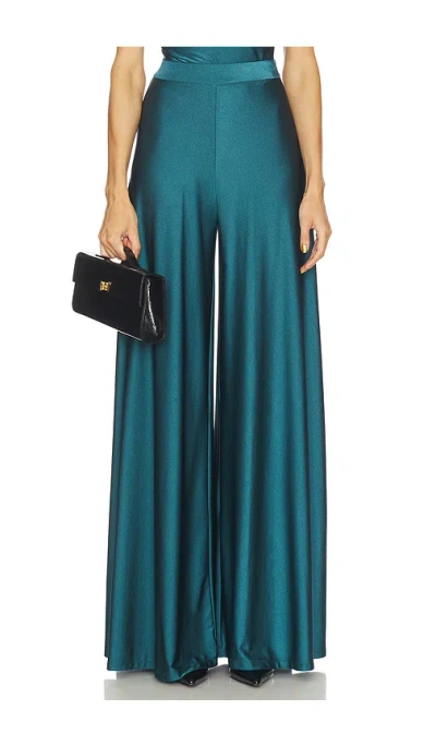 Lapointe Shine Jersey Wide Leg Pant In Blue