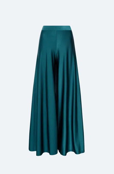 Lapointe Shine Jersey Wide Leg Pant In Blue