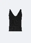 Lapointe Shiny Viscose Tank Top In Black