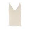 Lapointe Shiny Viscose Tank Top In Cream