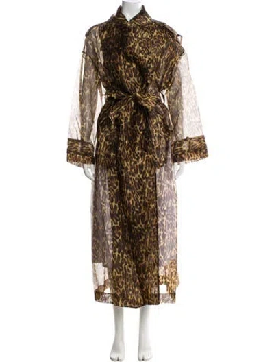 Pre-owned Lapointe Silk Animal Print Vest W/ Tags In Brown