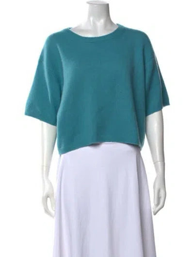 Pre-owned Lapointe Silk Crew Neck Sweater In Blue