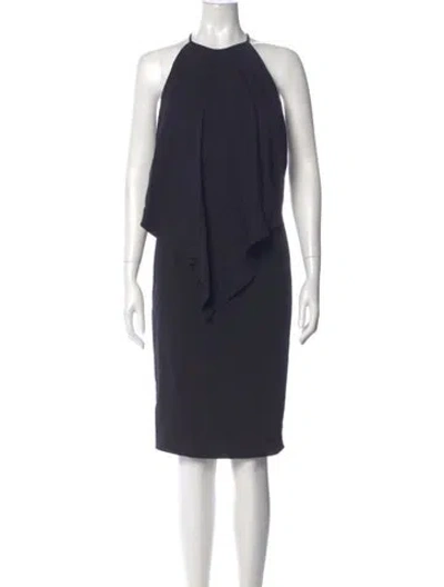 Pre-owned Lapointe Silk Knee-length Dress In Blue