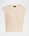 Lapointe Silk Knit Sleeveless Sweater In Neutral
