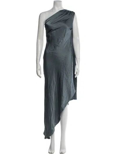 Pre-owned Lapointe Silk Long Dress In Blue