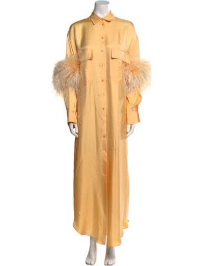 Pre-owned Lapointe Silk Long Dress W/ Tags In Orange