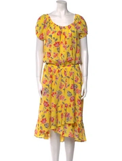 Pre-owned Lapointe Silk Long Dress In Yellow