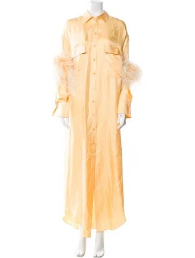 Pre-owned Lapointe Silk Long Dress In Yellow