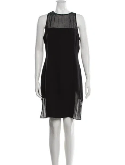 Pre-owned Lapointe Silk Mini Dress In Black