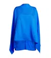 Lapointe Silk Oversized Cape In Blue