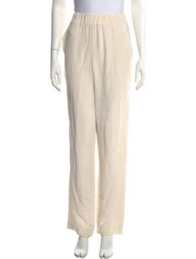 Pre-owned Lapointe Silk Straight Leg Pants In Neutral