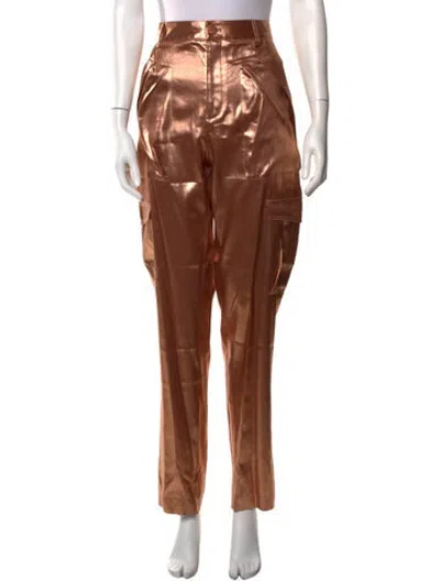 Pre-owned Lapointe Silk Straight Leg Pants In Neutrals