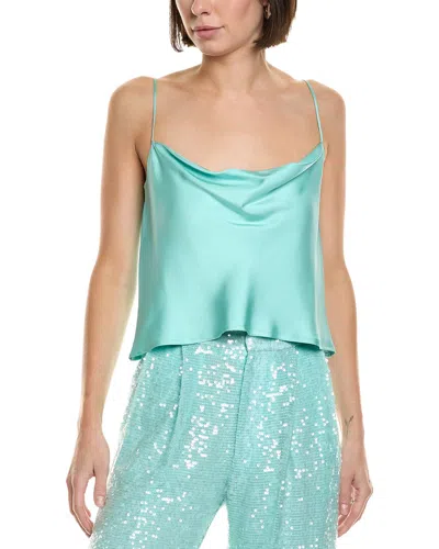 Lapointe Silk Twill Bias Cami Shirt In Green