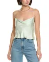 Lapointe Silk Twill Bias Cami Shirt In Green