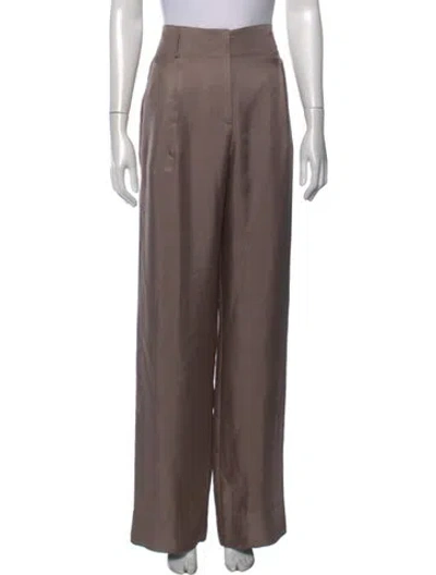 Pre-owned Lapointe Silk Wide Leg Pants In Grey