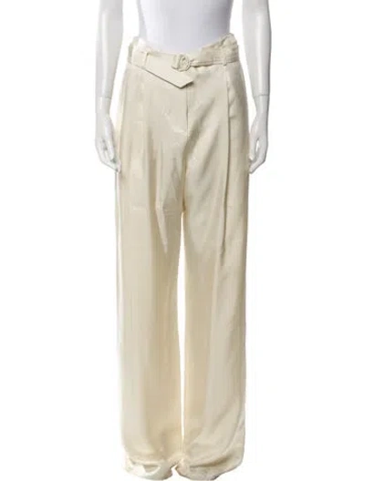 Pre-owned Lapointe Silk Wide Leg Pants In Neutral