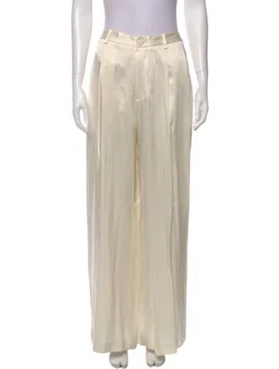 Pre-owned Lapointe Silk Wide Leg Pants In Neutral