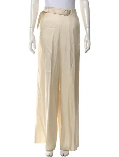 Pre-owned Lapointe Silk Wide Leg Pants In Neutral