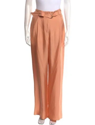 Pre-owned Lapointe Silk Wide Leg Pants In Orange