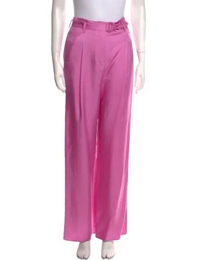 Pre-owned Lapointe Silk Wide Leg Pants In Pink