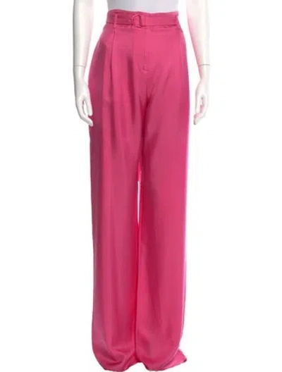 Pre-owned Lapointe Silk Wide Leg Pants In Pink