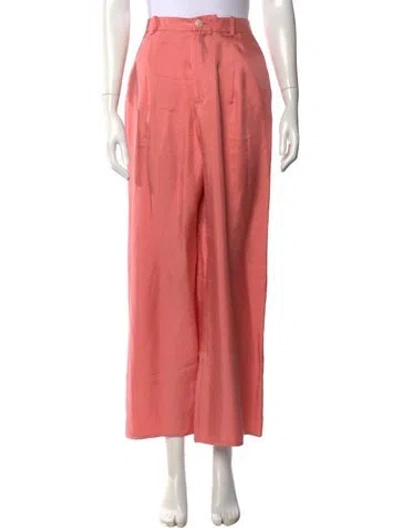 Pre-owned Lapointe Silk Wide Leg Pants In Pink