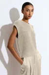 Lapointe Silk Yarn Sleeveless Crop Sweater
