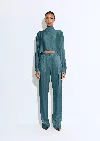 Lapointe Silky Twill Belted Pant In Slate