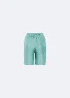 Lapointe Silky Twill Cropped Short In Aqua