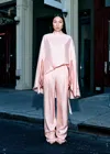 Lapointe Silky Twill Oversized Cape Tee In Light Pink