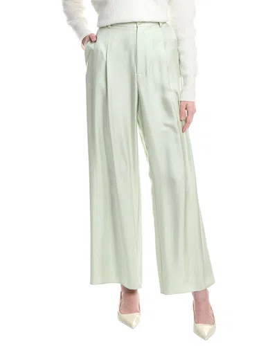 Lapointe Silky Twill Relaxed Pleated Pant In White