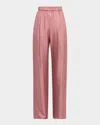 Lapointe Silky Twill Straight-leg Pull-on Pants