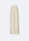 Lapointe Silky Twill Wide Leg Pant In Cream