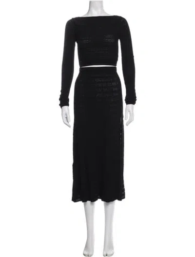 Pre-owned Lapointe Skirt Set In Black