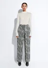 Lapointe Snake Denim Straight Leg Pant In Snake